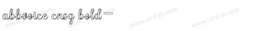abbvoice cnsg bold字体转换